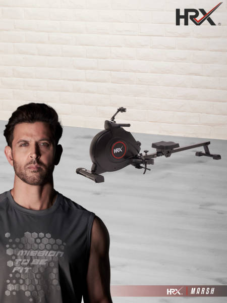 HRX Marsh Rowing Machine | 8 Level Magnetic Resistance | Max Weight-120kg (6 months extended Warranty only on Cultsport.com)