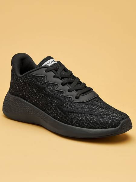 Avant Men's Classic Knitted Running Shoes, Black