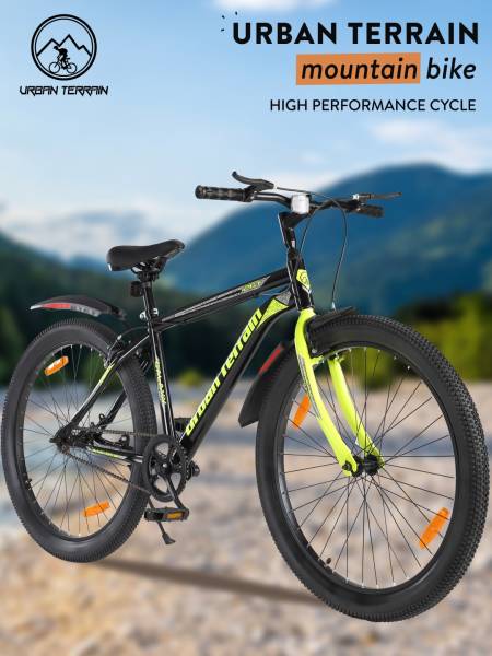 Mountain Cycle Steel Single Speed 26 inch For Men/Women Green, Ideal For 5 ft - 5.7 ft, Free Trainer Sessions and Cycling Event