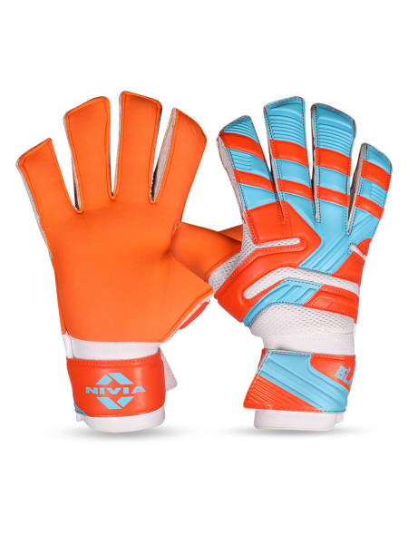 NIVIA Blaze Synthetic Goalkeeper Gloves (Orange/Black)