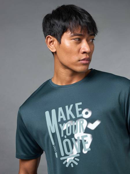 Men's Make Your Move Teal Performance T-shirt