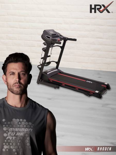 HRX Rhoden 3.25 HP Peak Treadmill | 3-level Manual-Incline & Massager | Max Weight-110kg | Max Speed-14.8kmph | 1 Year Warranty (6 months extended Warranty only on Cultsport.com)