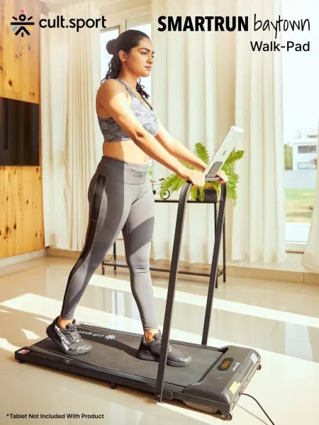 Smartrun Baytown 2HP Peak Walk Pad | Max Speed-8kmph | Max Weight-110kg (6 Months extended Warranty only on Cultsport.com)