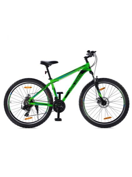 UT3002A27.5 Alloy 21 Speed Shimano Gear 27.5 inch Mountain Cycle, Dual Disc Brake, Front Suspension, Double Wall Alloy Rim, Green, Free Diet Plan, Free Trainer Sessions, Cycling Event (Free Doorstep Installation)