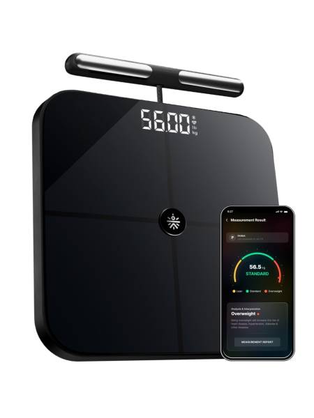 Cult Smart Scale Pro, US FDA Approved, 8 electrode, 50+ Parameters, BMI, 10 members, LED Display, Body Composition Scale, 180kg limit.