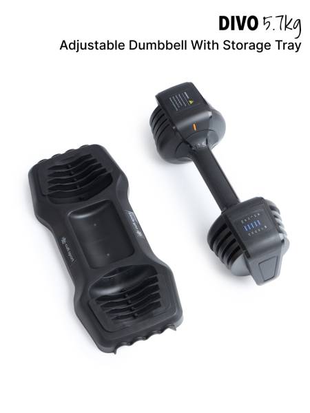 Divo Adjustable Dumbbell (Pack of 1) for Men & Women for Fitness and Home Workout, Adjustable Dumbbell 5.7 KG.(6 months extended warranty only on Cultsport.com)