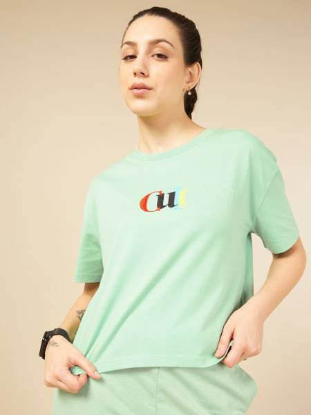 Women Green Cult club T-shirt