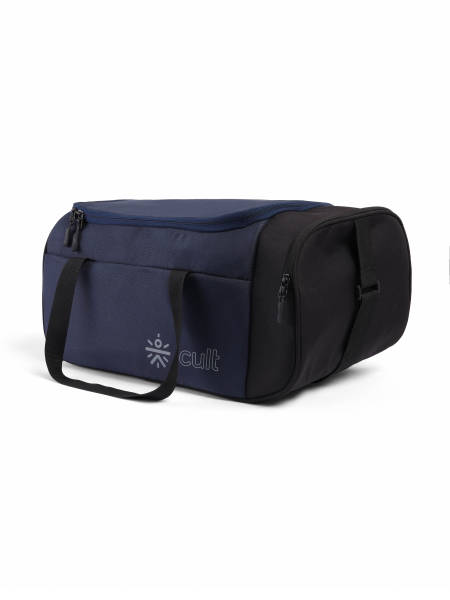 Cult 25 Litre Gym/Duffle Bag for Men & Women | Duffle Bag with Side Pocket & Shoulder Strap | Comfortable Handle | Black Navy