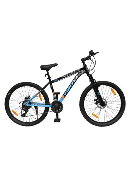 HRX Cycles by Hrithik Roshan VORTEX27T21SBLUE Steel 21 Speed, 27.5 inch, Mountain Cycle, Front Suspension, Single Wall Rim, Disc Brake, Free Trainer Sessions and Cycling Event