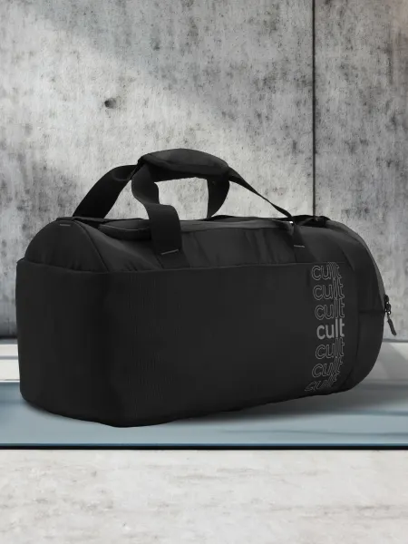 Unisex Black Duffle Bag