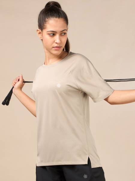 Women's Technical Knit Beige Run On T-shirt