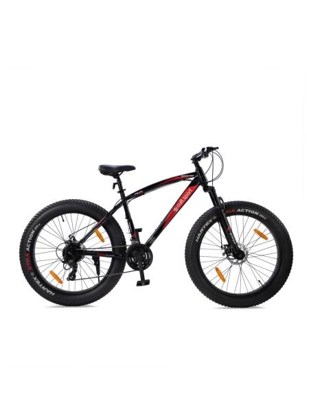 Monstro26T21SBlack Steel 21 Speed Shimano Gear 26 inch Fat Bike, Dual Disc Brake, Free Diet Plan, Free Trainer Sessions, Cycling Event (Free Doorstep Installation)