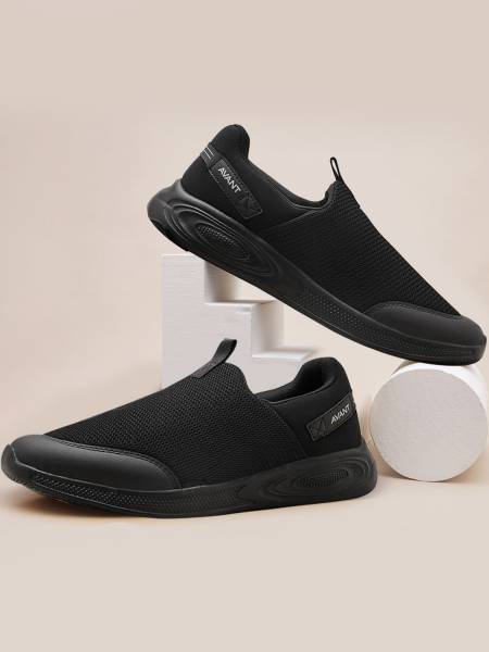 Avant Men's Comfit Slip On Walking Shoes- Black