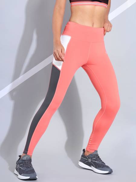 Absolute Fit Tights in colourblock with side pocket