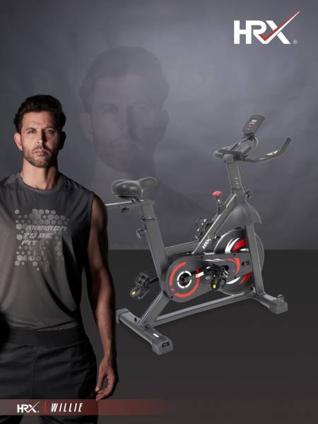 HRX Willie with 6 Kg Flywheel Spinbike | Max Weight Support: 120 Kg | Magnetic Resistance | Diet Plan Service (6 months extended Warranty only on Cultsport.com)