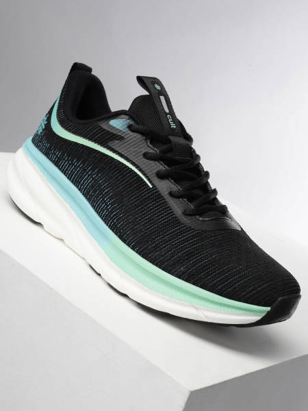 cult Men's Flytor Running Shoes - Black/Sea Green