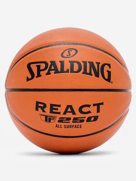 SPALDING React TF: 250 Rubber Basketball (Orange, Size: 7)