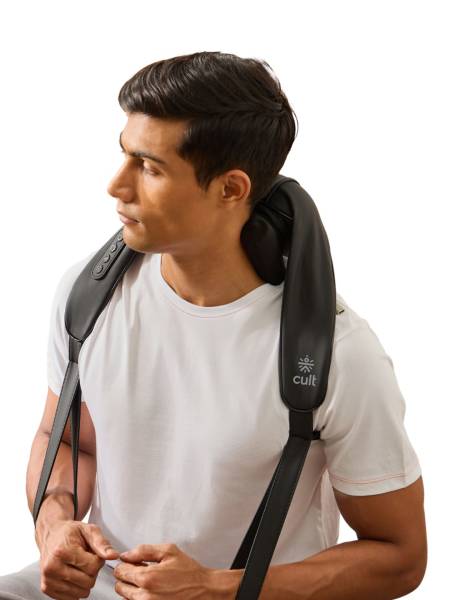 Cult Deep Relax Shoulder massager, 3 speed levels, Deep tissue Kneading Shiatsu rollers for Pain Relief, Cordless Massager
