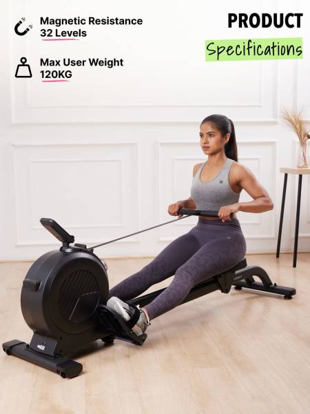 Cultsport Basel with Magentic Resistance, Max User Weight 120Kg For Full body Home Workout Rowing Machine