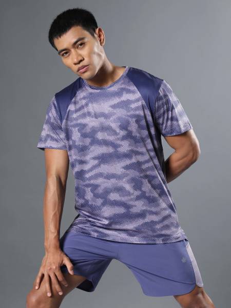 Men's Purple Landscape Camo Run T-shirt