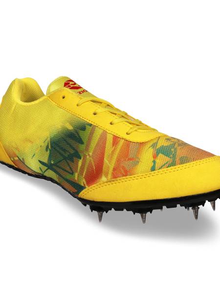 Nivia Zion-1 Running Spikes Shoes - Yellow
