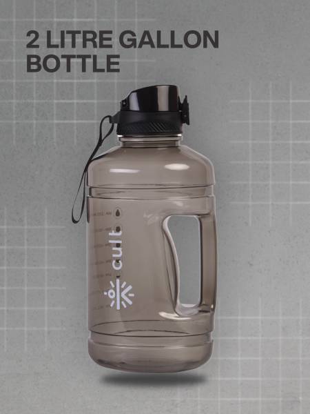 Cult 2.2 Litre Water Bottle | Gym Gallon Water Bottle | Gym Bottles For Men & Women | Big Water Bottle | Sports Water Bottle | Plastic Water Bottle | Black