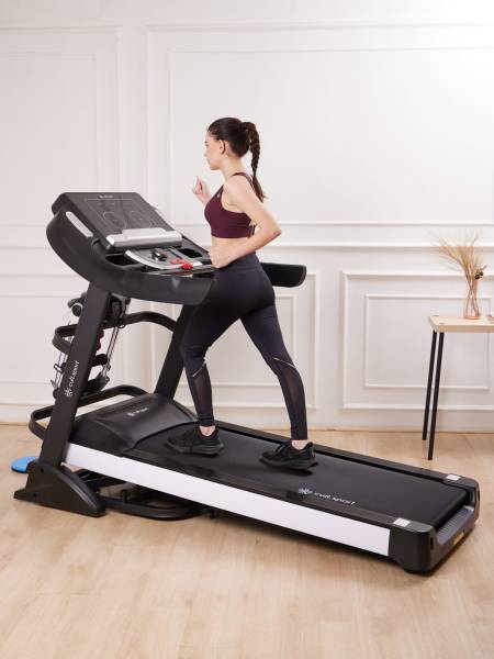 Smartrun Davie 7 HP Peak Treadmill, Max Weight:150kg, Auto Incline with Massager, Diet Plan Services (6 months extended warranty only on Cultsport.com)