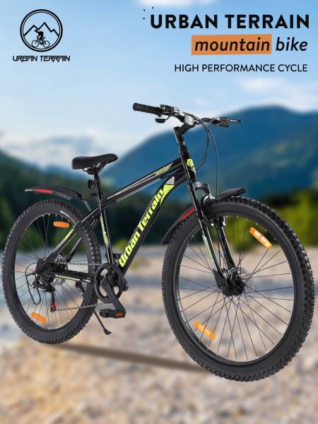 Mountain Cycle Steel 7 Speed 27.5 inch, Green With Front Suspension, Single Wall Rim and Dual Disc Brakes Ideal For 5.2 ft to 6 ft, Free Trainer Sessions and Cycling Event