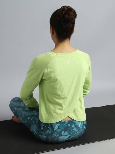 Women's Lime Yoga Flow Full Sleeve Top