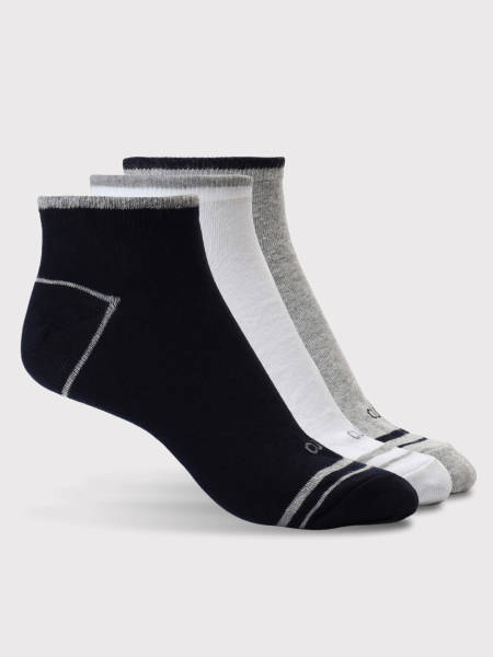 Cult Casual Men's Ankle Length Cotton Socks - Multicolour (Pack of 3)