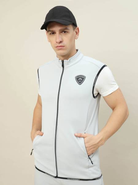 Technosport Men's Solid Sleeve Less Light Weight Jacket