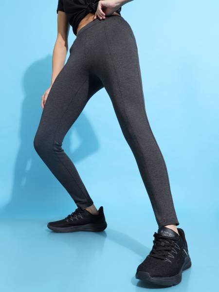 4 way stretch Mid-Rise Treggings with pintuck