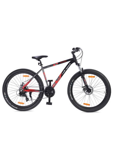 RAVAGE21S27.5TBLACK Alloy 21 Speed Shimano Gear 27.5 inch Mountain Cycle, Dual Disc Brake, Front Suspension, Double Wall Rim, Free Trainer Sessions and Cycling Event