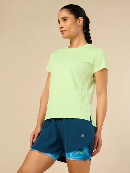 Women's Stay Fit Green Performance T-shirt