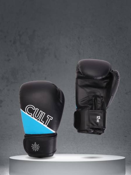 Cult Boxing Gloves for Men & Women | Foam Padding | Punching Bag Gloves for Boxing, Training, Kickboxing, Muay Thai, MMA | Blue-White