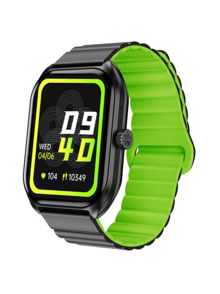 Ace X1 2.04" Amoled Display,1000 NITS, Sleek & Premium Smartwatch (Green Magnetic Strap)