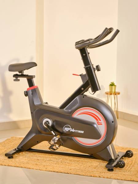 P3, NoiseFree Spin Bike Flywheel- 6kg, Max weight- 110 kg, Resistance Mechanism - Magnetic, Black & White (6 Months extended Warranty only on Cultsport.com)