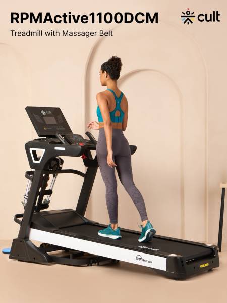 RPM Active1100DCM 6HP Peak Treadmill | 15-level Auto-Incline | Max Weight-140kg | Max Speed-18kmph (6 months extended warranty only on Cultsport.com)