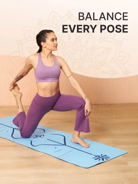 Yoga Mat TPE 6mm Blue with Carry Bag