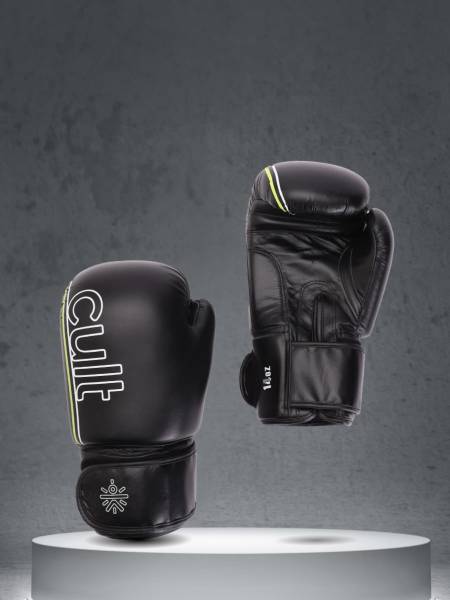 Cult Boxing Gloves for Men & Women | Foam Padding | Punching Bag Gloves for Boxing, Training, Kickboxing, Muay Thai, MMA | Black Green-White