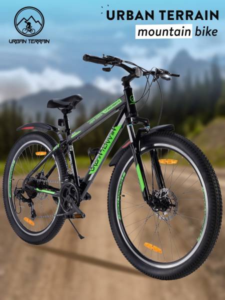 Mountain Cycle Steel 21 Speed Shimano Gear 27.5 inch, Black With Front Suspension, Double Wall Rim and Dual Disc Brakes Ideal For 5.2 ft to 6 ft, Free Trainer Sessions and Cycling Event