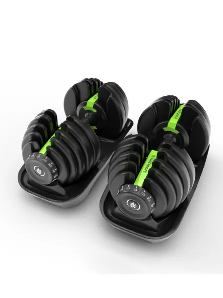 24x2 kg Compact Adjustable Dumbbells (2.5kg to 24kg), Easy Weight Change: 15-in-1 (Pair of 2 - 24Kg adjustable Dumbbells) (6 Months extended Warranty only on Cultsport.com)