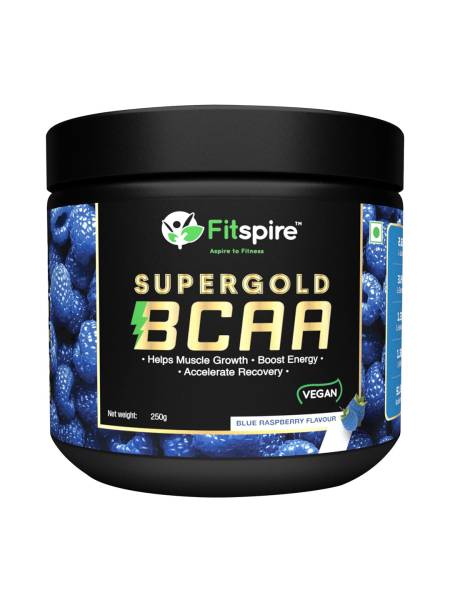 Fitspire Super Gold BCAA - 250 gm Blue Raspberry - 18 Servings