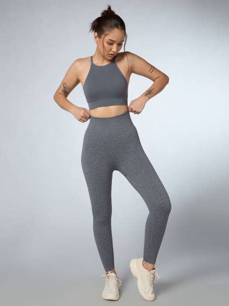 Women's Grey Kinetic Seamless Co-ord Set