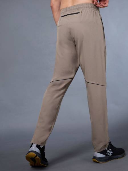 Men's Beige Pace Up Running Trackpants