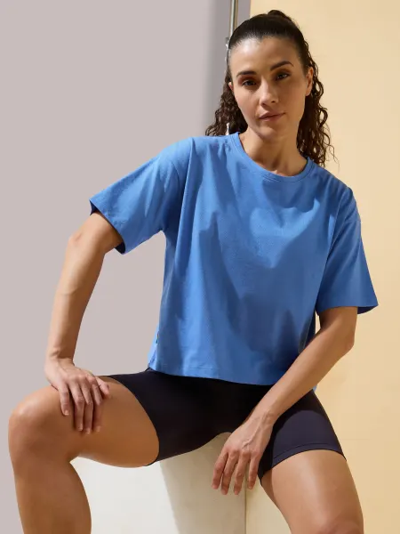 Sporty Chic Boxy Crop T-shirt