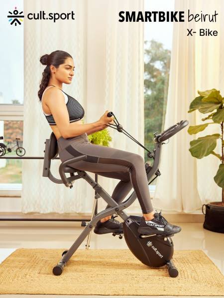 Smartbike Beirut Direct Contact Resistance Maximum 110 Kg Indoor Cycle Exercise Bike Black, Grey (6 Months extended Warranty only on Cultsport.com)