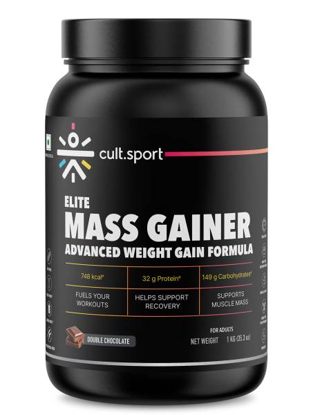 Cultsport Whey Mass Gainer | 20 Vital Vitamins & Minerals | Chocolate | Whey Protein Concentrate | Soy-Free | Gluten-Free | 0 Colesterol | Prebiotic Fiber