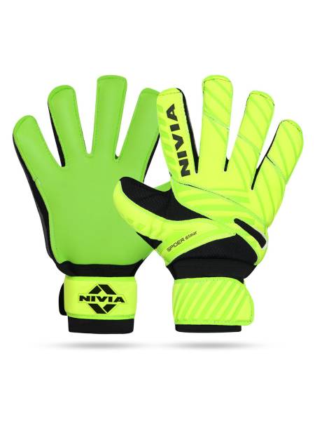 NIVIA Ditmar Spider Goalkeeper Gloves for Men & Women (Green)