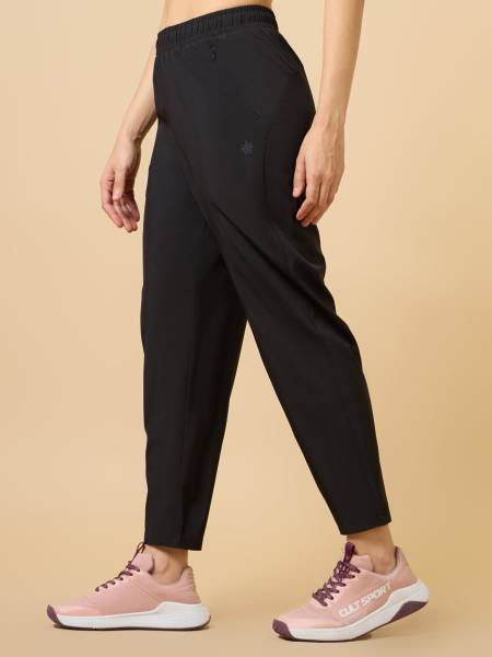 Women's Black Training All Form Cropped Trackpants